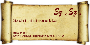 Szuhi Szimonetta névjegykártya